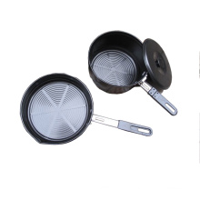 Camping Non Stick Aluminum Pan Pot with Flexible Handle (CL2C-DP01-15)